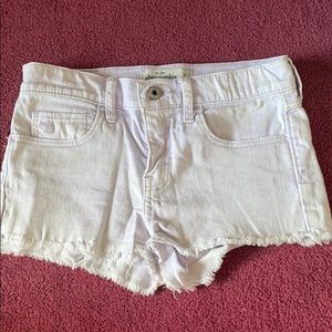 Light purple jean shorts